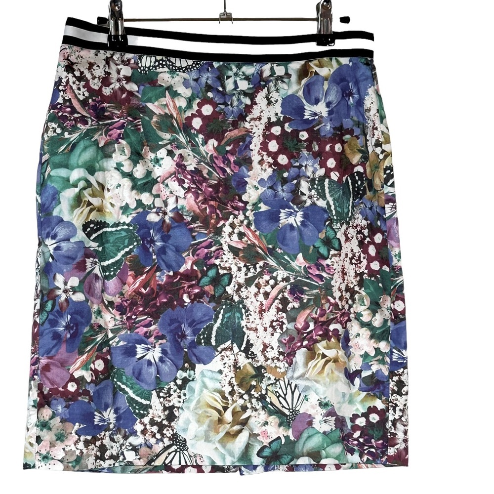Tommy Hilfiger Floral Butterfly Mini Skirt Sz 6